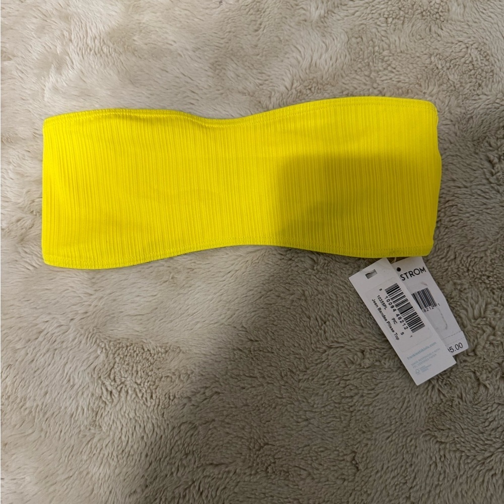 Frankie’s bikinis Jean Plissé Bandeau Bikini Top - Picture 3 of 5